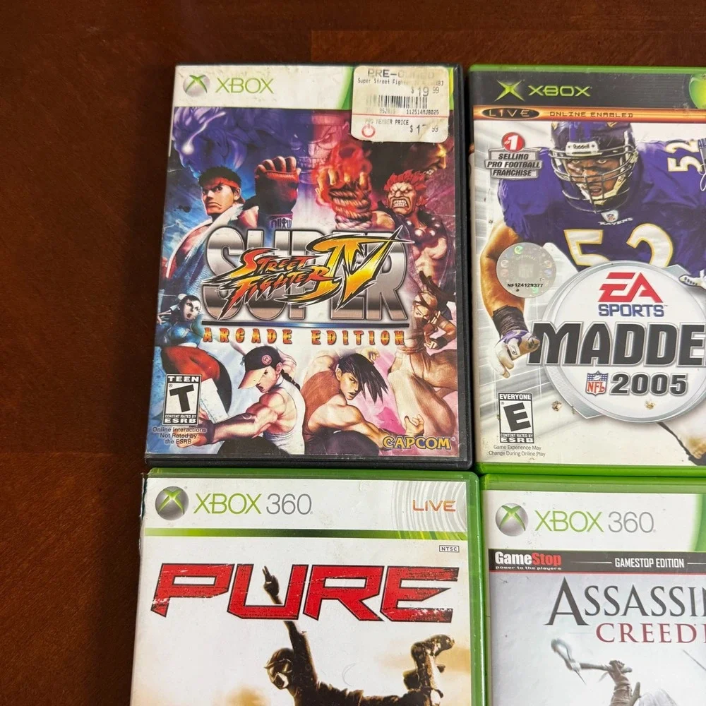 Xbox & Xbox‎ 360 Game Lot 9 Halo 2 Street Fighter Madden Assassin's Creed Mix